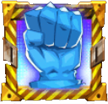 Fist of Destruction Blue Wild Reel Symbol